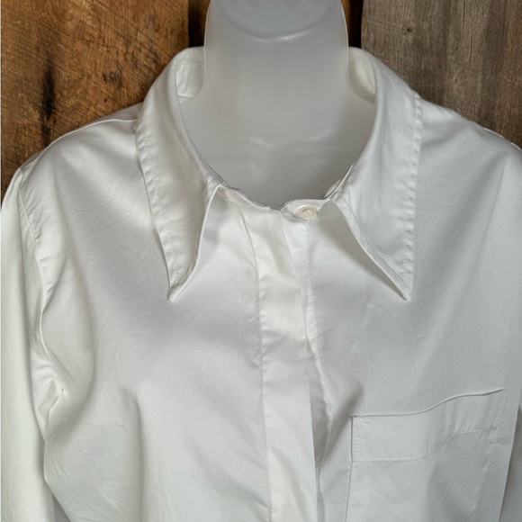 Citizens of Humanity Bea White Cropped Blouse-Size large - Picture 6 of 15
